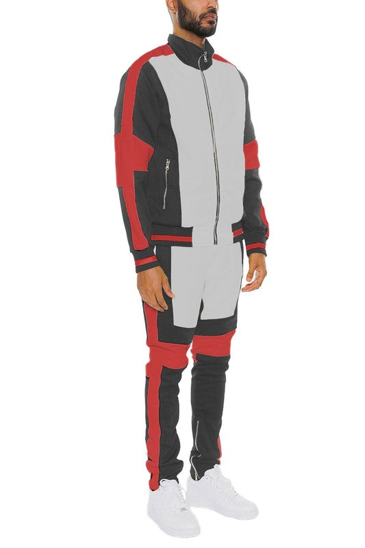 Men's Colorblock 2-piece Track Suit