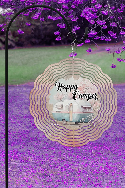 Happy Camper Garden Decor Wind Spinner