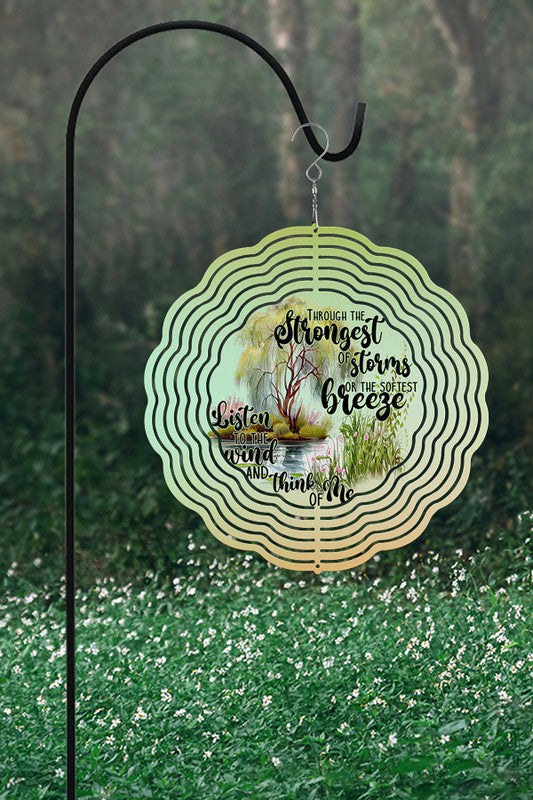 Listen to the Wind and Think of Me Garden Decor Wind Spinner