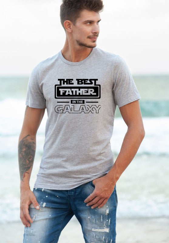 Men's Best Father in the Galaxy Graphic Tee Shirt