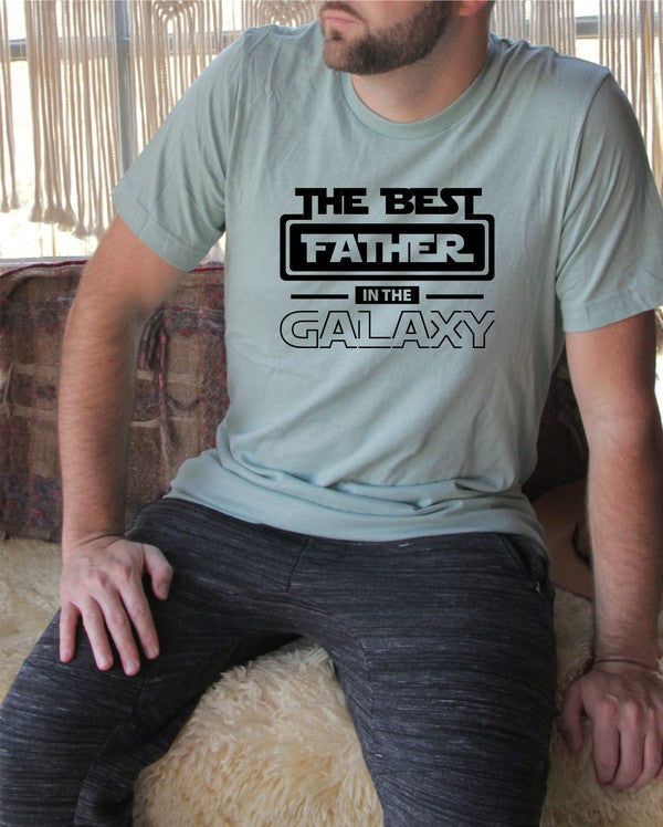 Men's Best Father in the Galaxy Graphic Tee Shirt