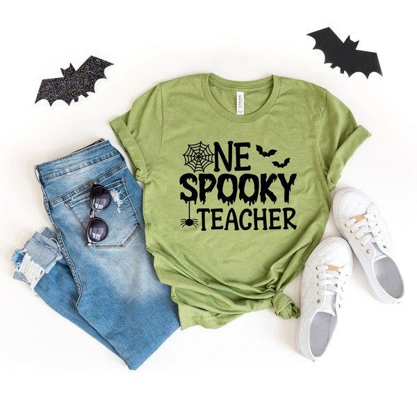 One Spooky Teacher Short Sleeve Unisex Graphic T-shirt