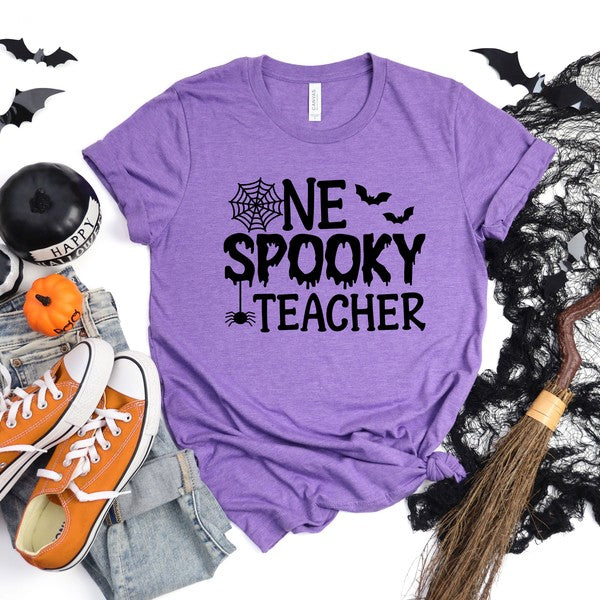 One Spooky Teacher Short Sleeve Unisex Graphic T-shirt