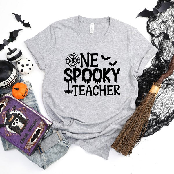 One Spooky Teacher Short Sleeve Unisex Graphic T-shirt