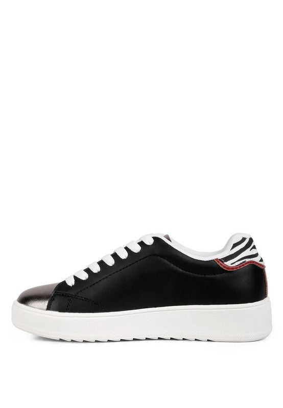 Dory Metallic Accent Faux Leather Sneakers