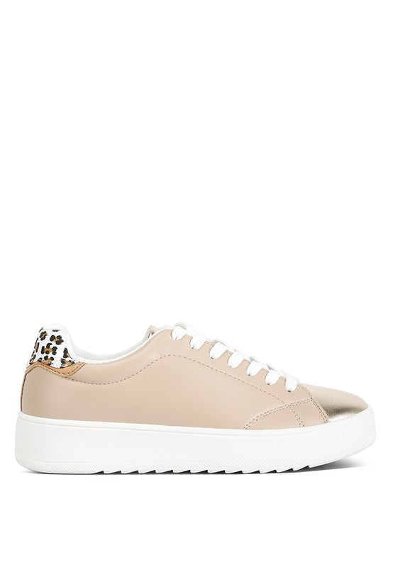 Dory Metallic Accent Faux Leather Sneakers