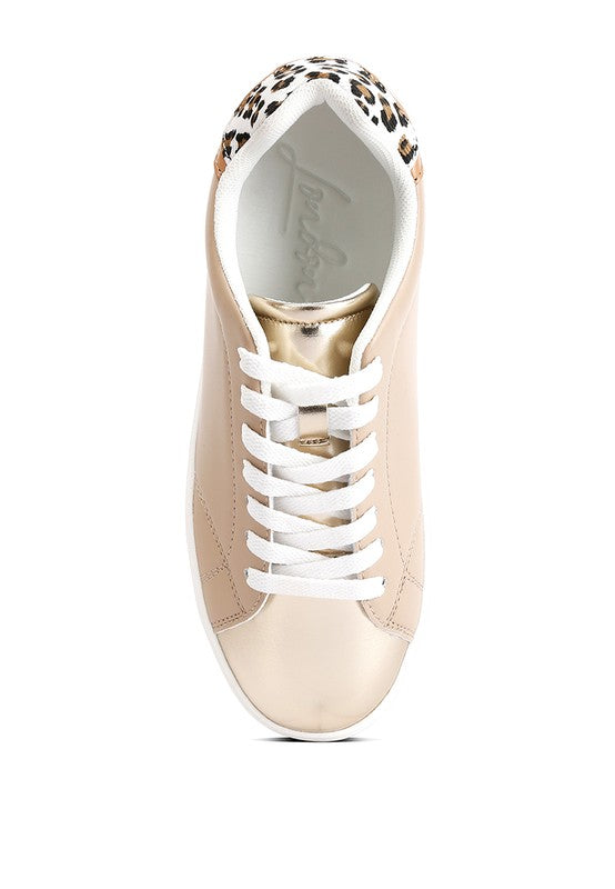 Dory Metallic Accent Faux Leather Sneakers