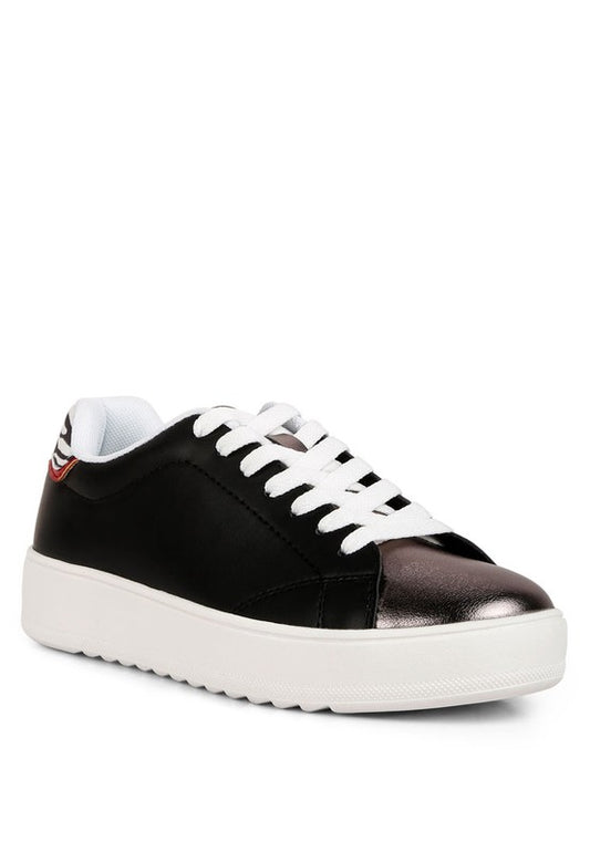 Dory Metallic Accent Faux Leather Sneakers