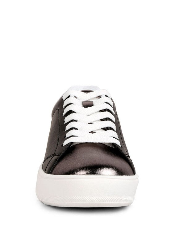 Dory Metallic Accent Faux Leather Sneakers