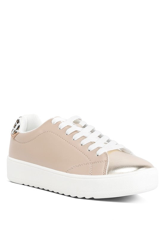 Dory Metallic Accent Faux Leather Sneakers