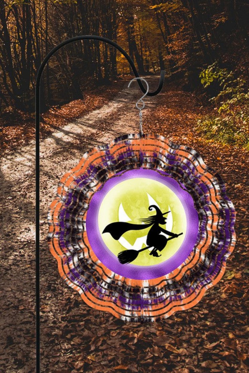 Halloween Decor Flying Witch Wind Spinner