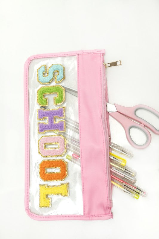 Colorful School Clear School Pouch