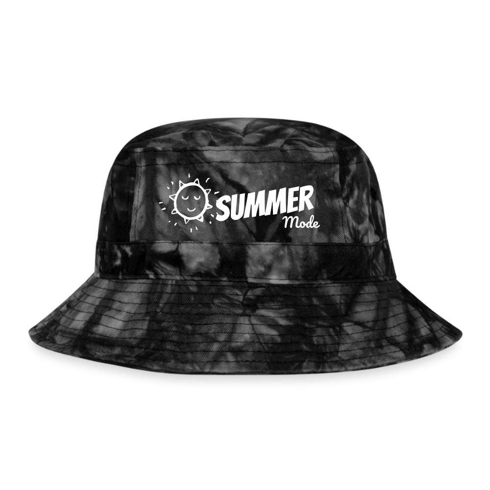 Summer Mode Tie Dye Bucket Hat - Black Tie Dye
