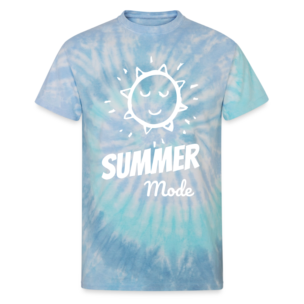 Summer Mode Unisex Tie Dye T-Shirt - blue lagoon