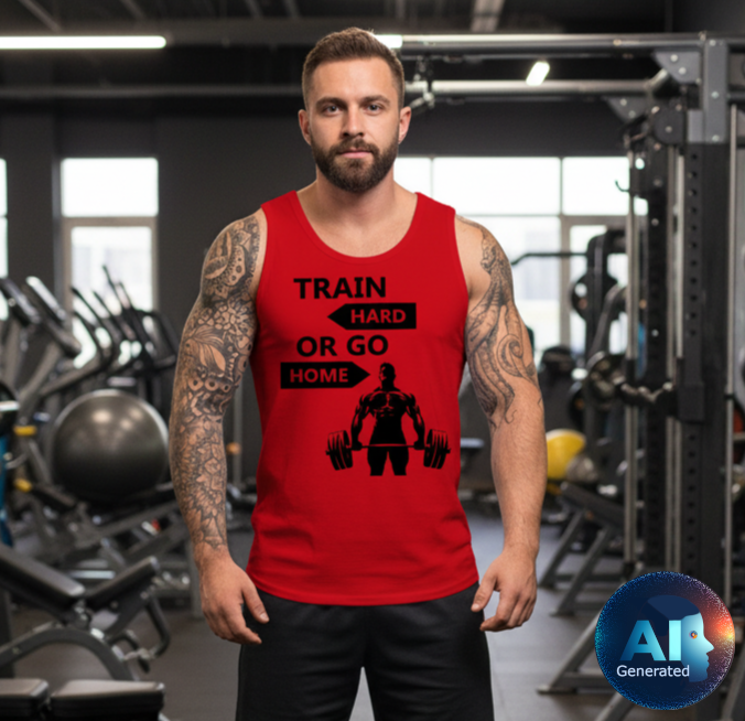 Men’s Train Hard or Go Home Weightlifting Premium Tank Top