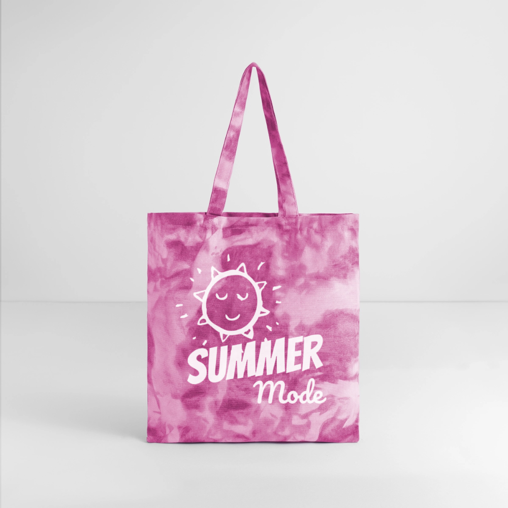 Summer Mode Tie Dye Tote Bag - pink lady