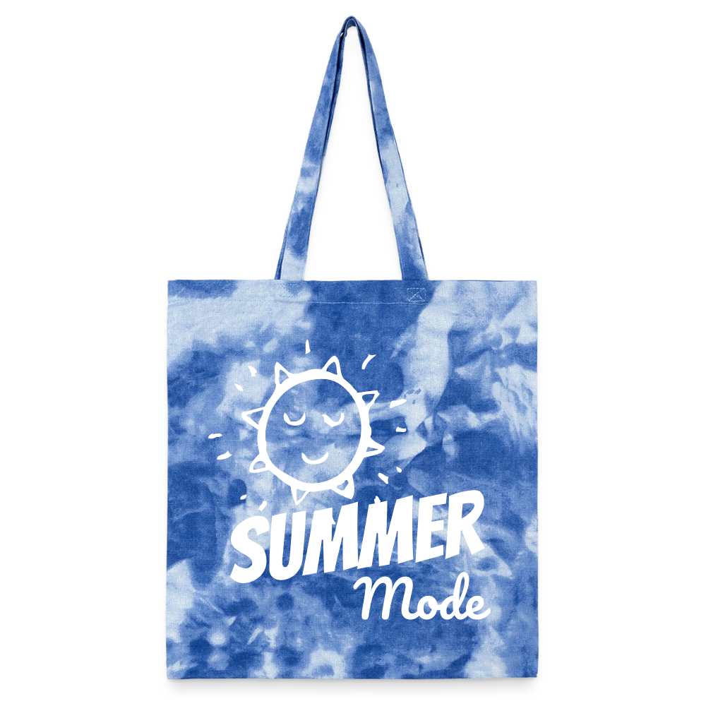 Summer Mode Tie Dye Tote Bag - cloudy blue