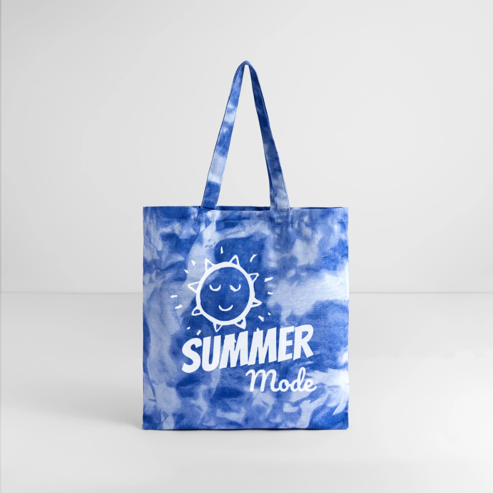 Summer Mode Tie Dye Tote Bag - cloudy blue