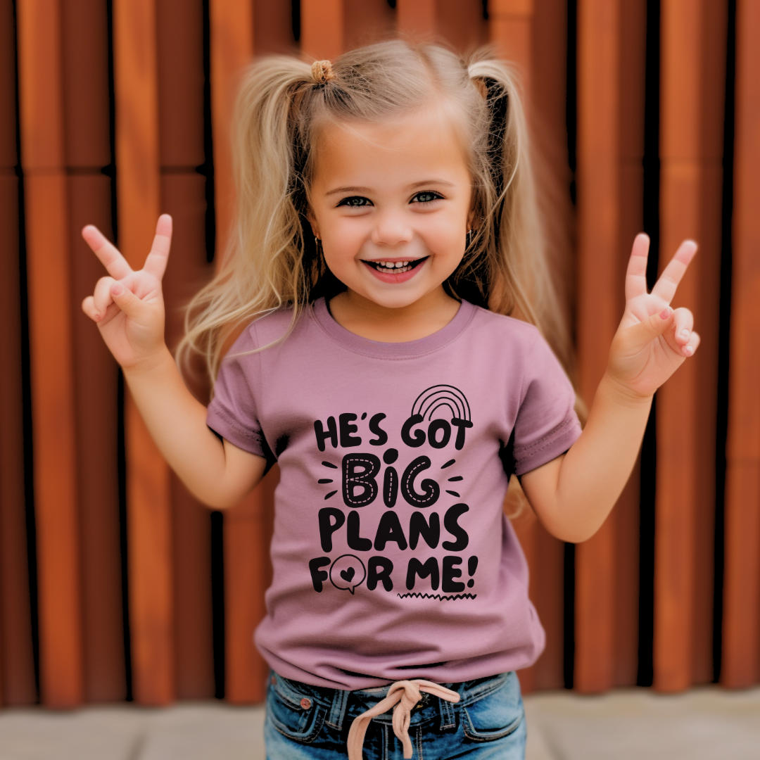 He's Got Big Plans For Me Youth & Toddler Graphic T-shirt