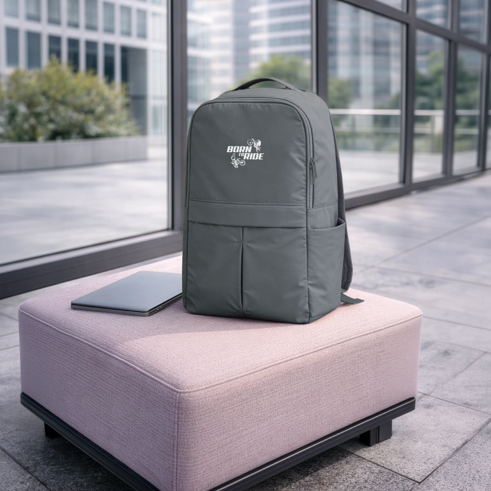Born to Ride Motocross Matte Backpack - mineral grey