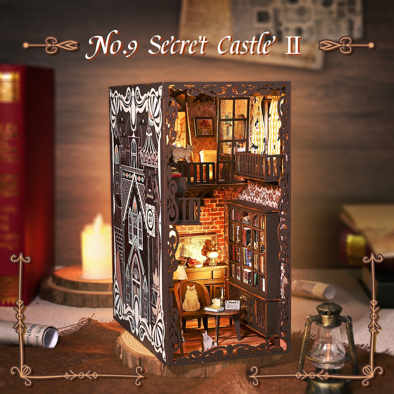 No.9 Secret Castle DIY Book Nook Miniature Model Kit