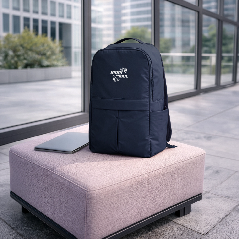 Born to Ride Motocross Matte Backpack - navy