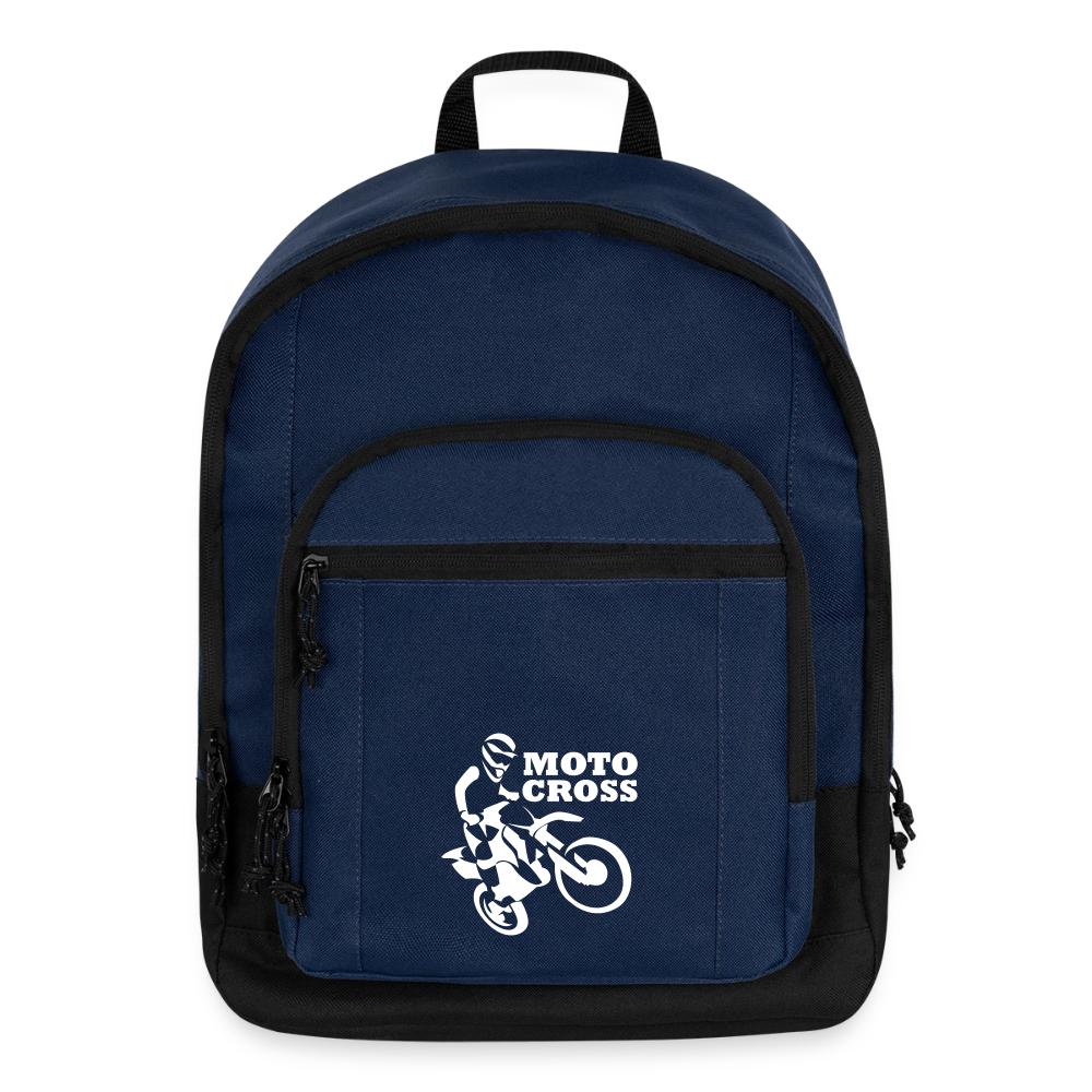 Motocross Bike Rider Basic Backpack - navy