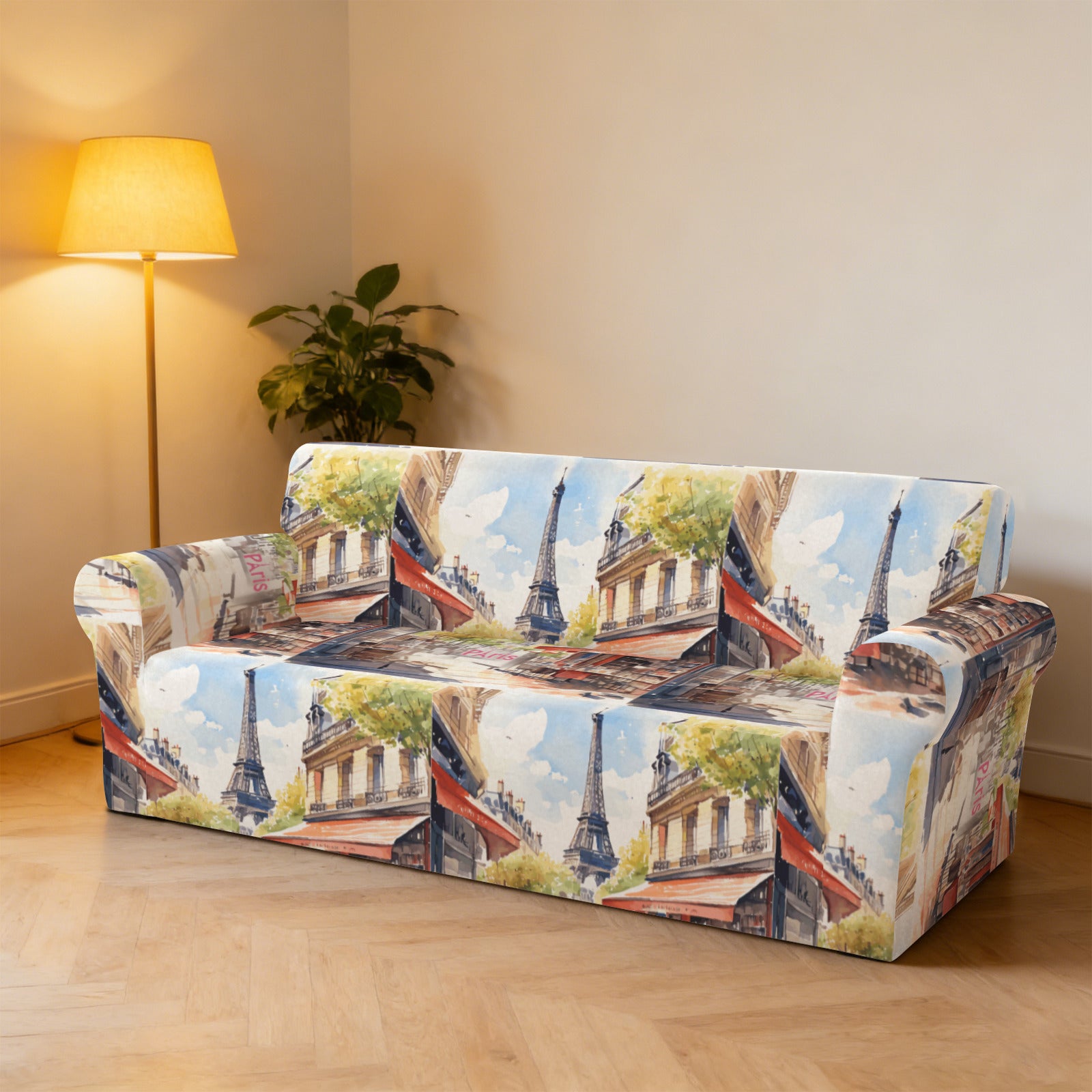 Paris France Eiffel Tower 3-Seater Sofa Cover | Ships from USA