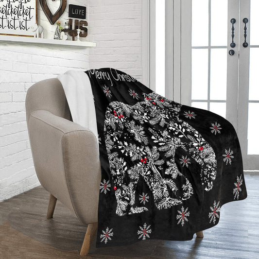 Merry Christmas Polar Bear Ultra-Soft Micro Fleece Blanket (Made in USA)