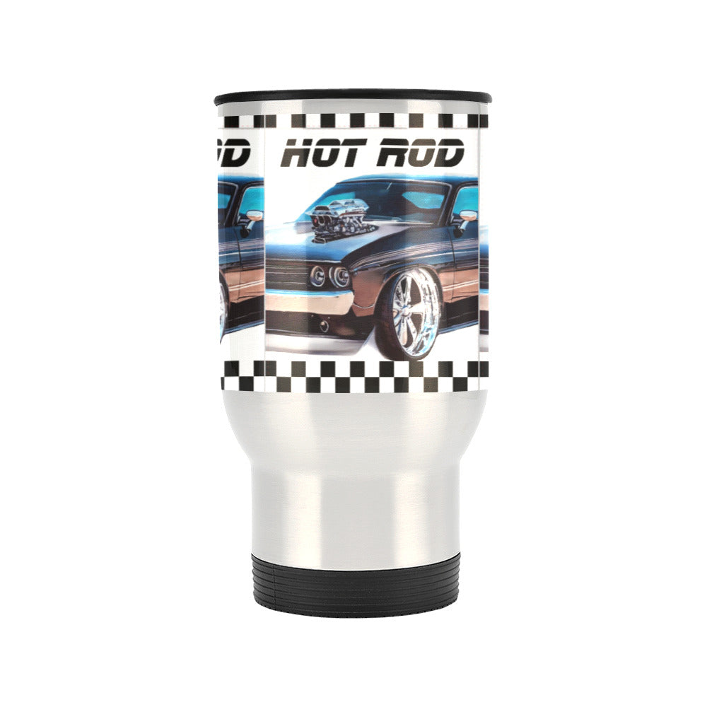 Hot Rod Muscle Car Stainless Steel Travel Mug - 14 oz (Made in USA)