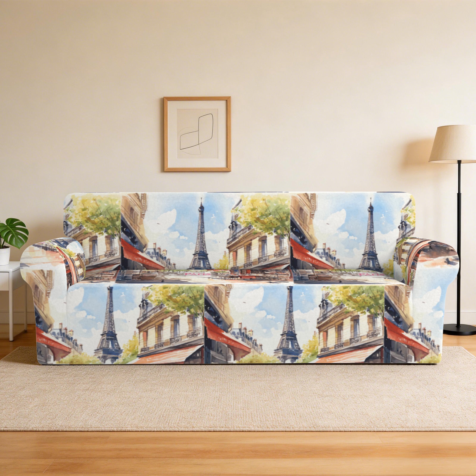 Paris France Eiffel Tower 3-Seater Sofa Cover | Ships from USA