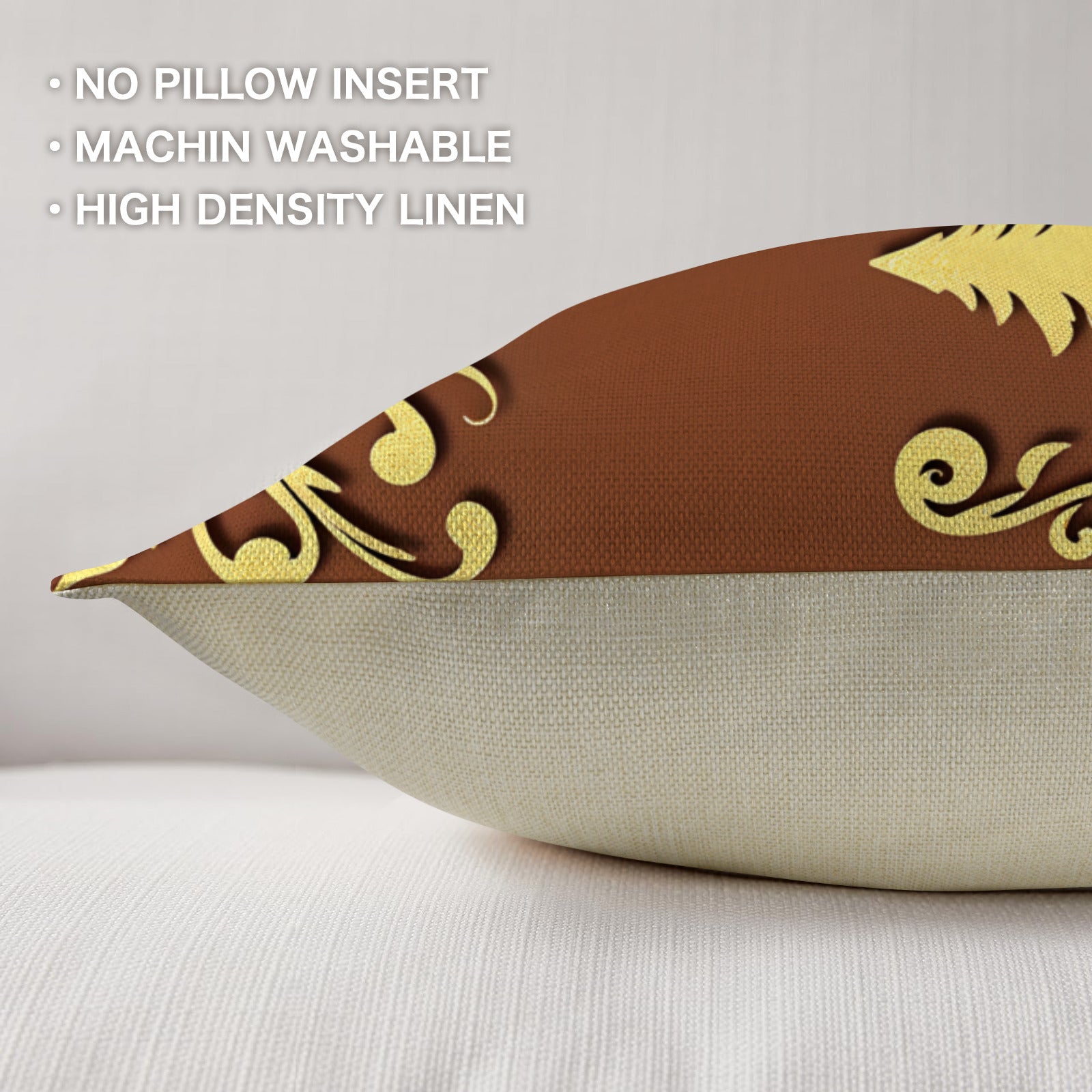 Merry Christmas Gold Scenery Pillow Cases Throw Pillow Covers 18 x 18inch