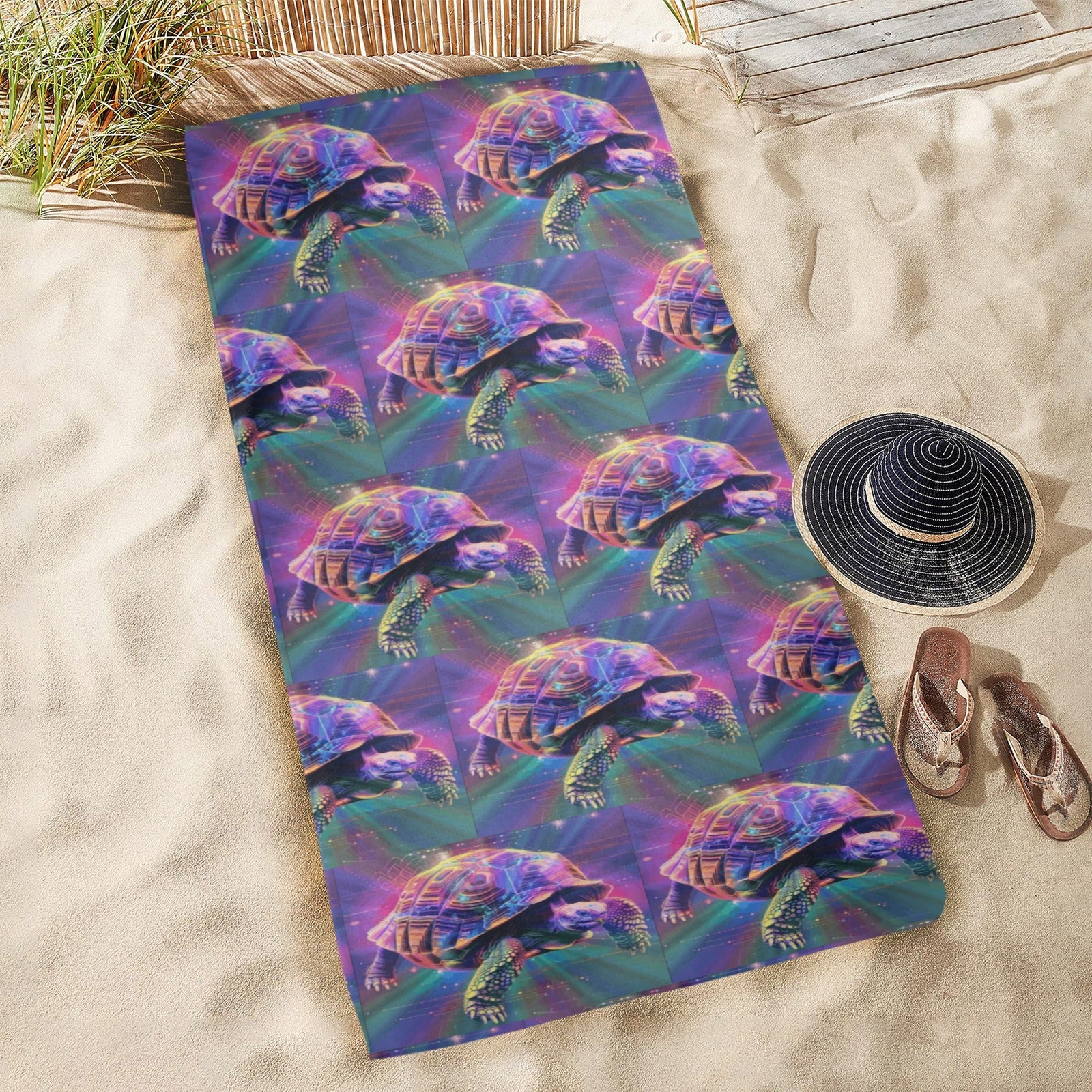Turbo Turtle Gray Beach Towel 31
