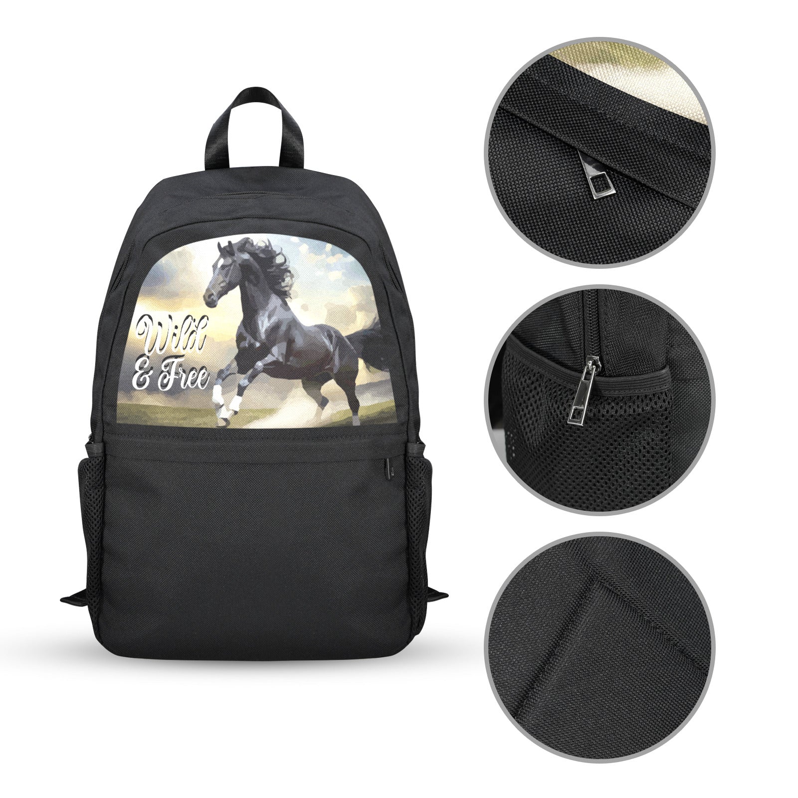 Wild & Free Casual Backpack (Upper Part Printing) (Model 1753)