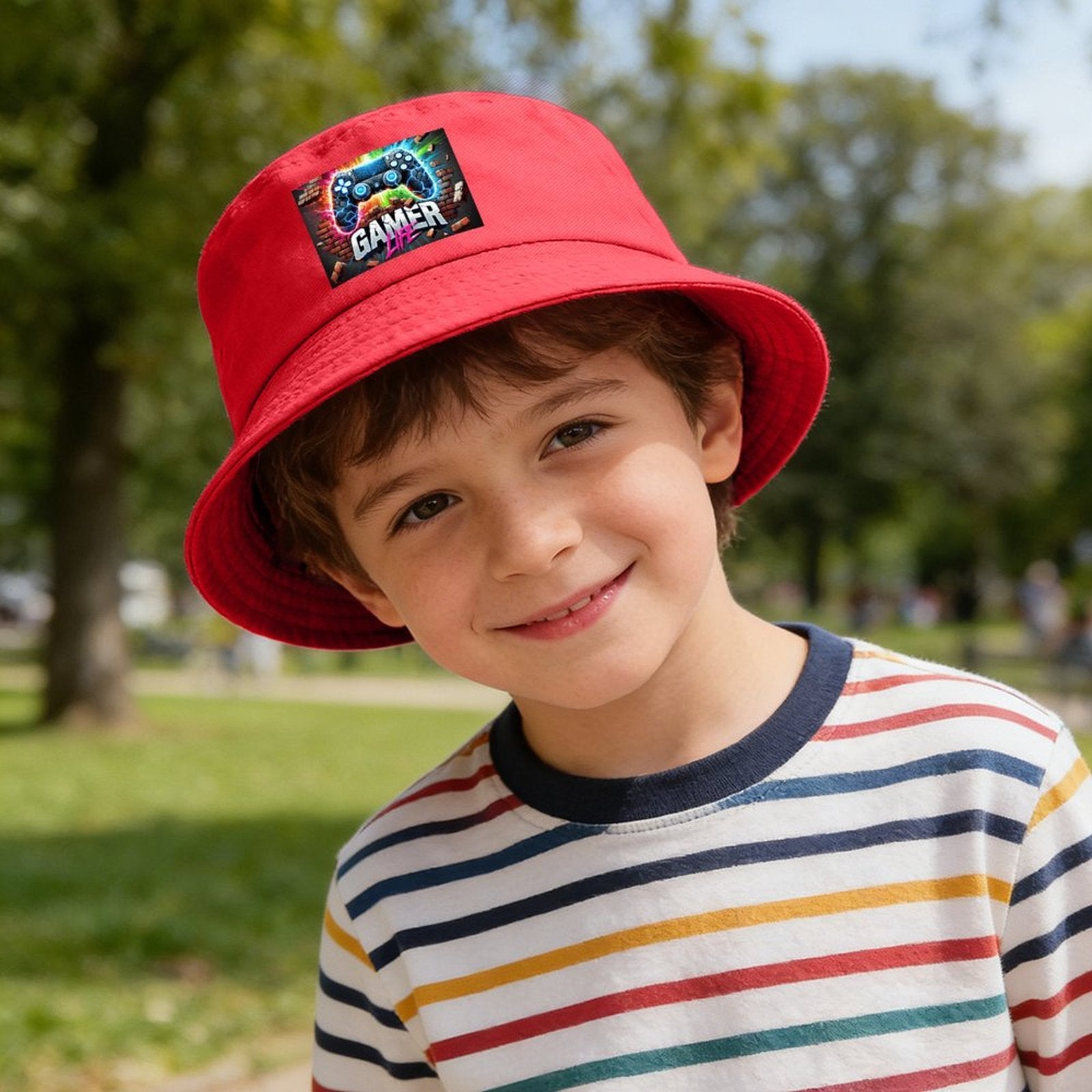 Gamer Life Video Games Design Kid's Bucket Hat | Ships from USA
