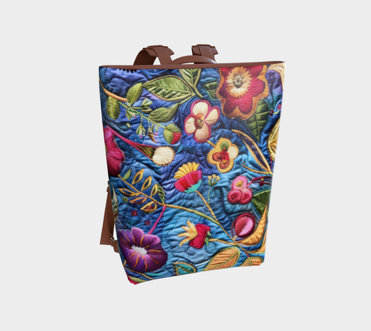 Faux Embroidered Flower Pattern