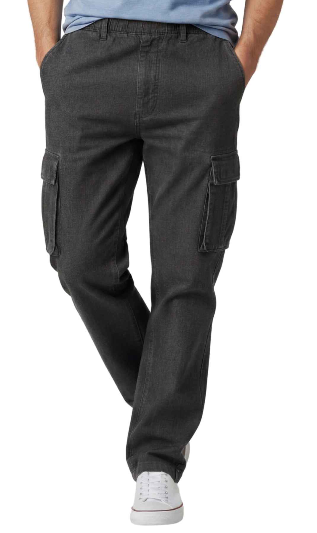 Men's Lightweight Double Cargo Pocket Pull-On Jeans