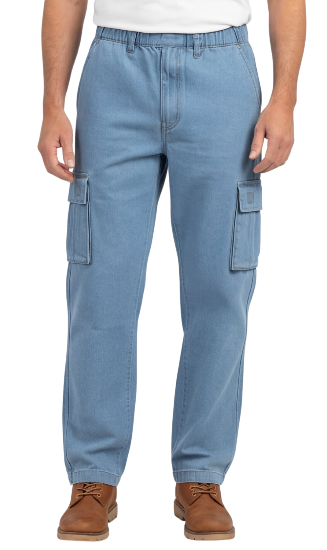 Men's Lightweight Double Cargo Pocket Pull-On Jeans
