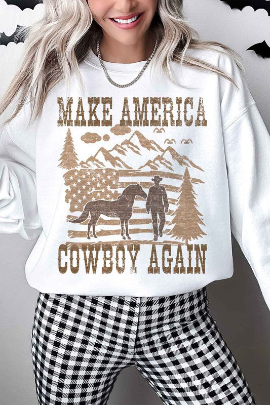 Women's Make America Cowboy Again Oversized Sweatshirt