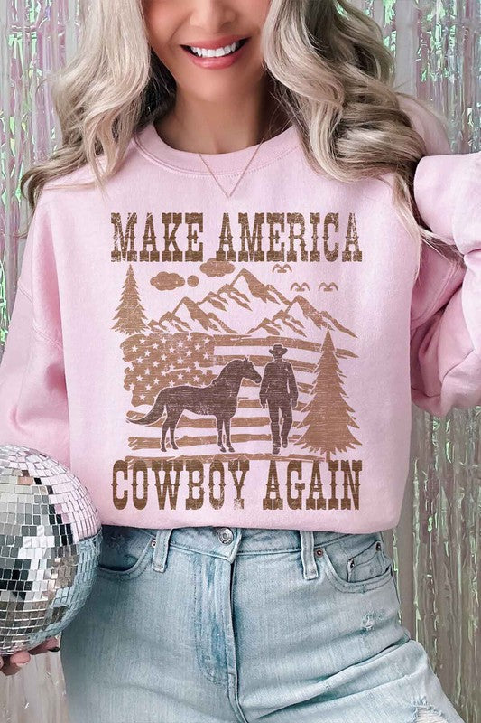 Women's Make America Cowboy Again Oversized Sweatshirt