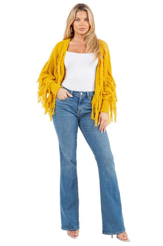 Women's Fashion Tassel Design Sweater Cardigan