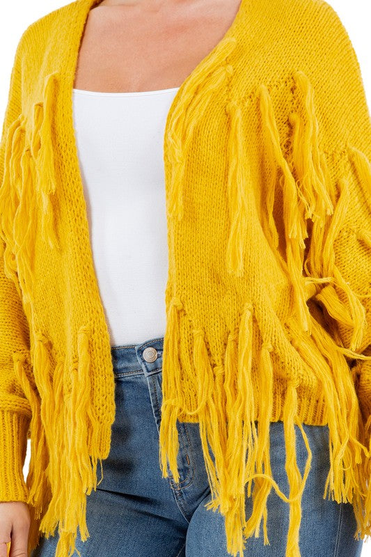 Women's Fashion Tassel Design Sweater Cardigan