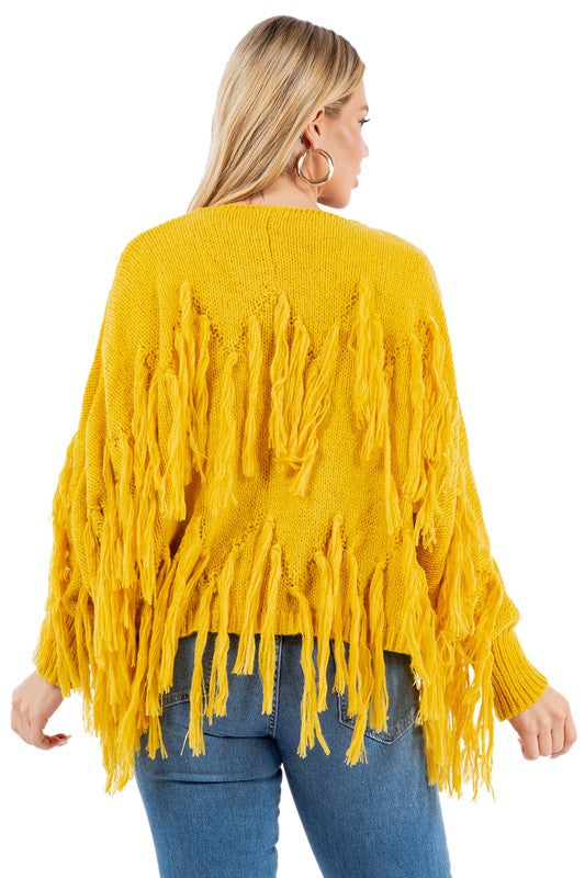 Women's Fashion Tassel Design Sweater Cardigan