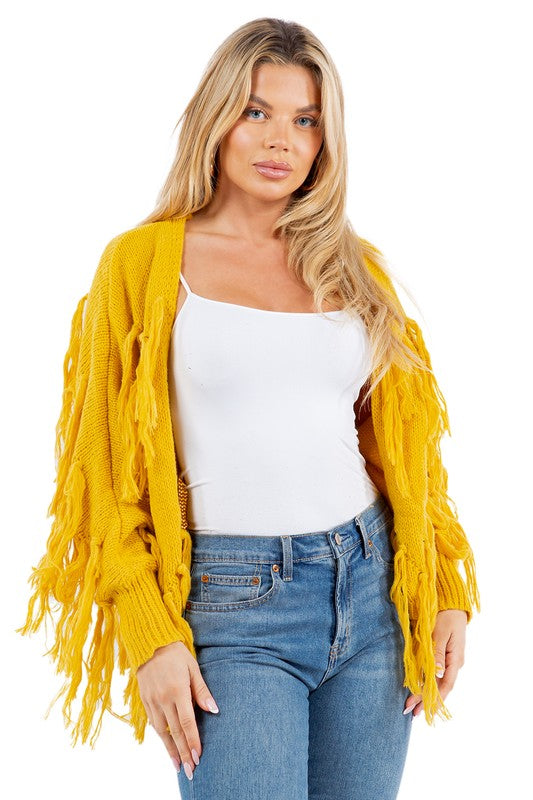 Women's Fashion Tassel Design Sweater Cardigan