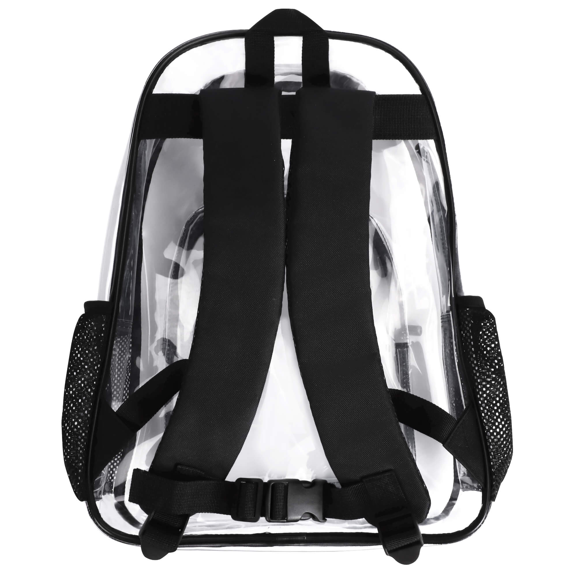 Cute Black Puppy 17 Inch Clear PVC  Transparent School Backpack