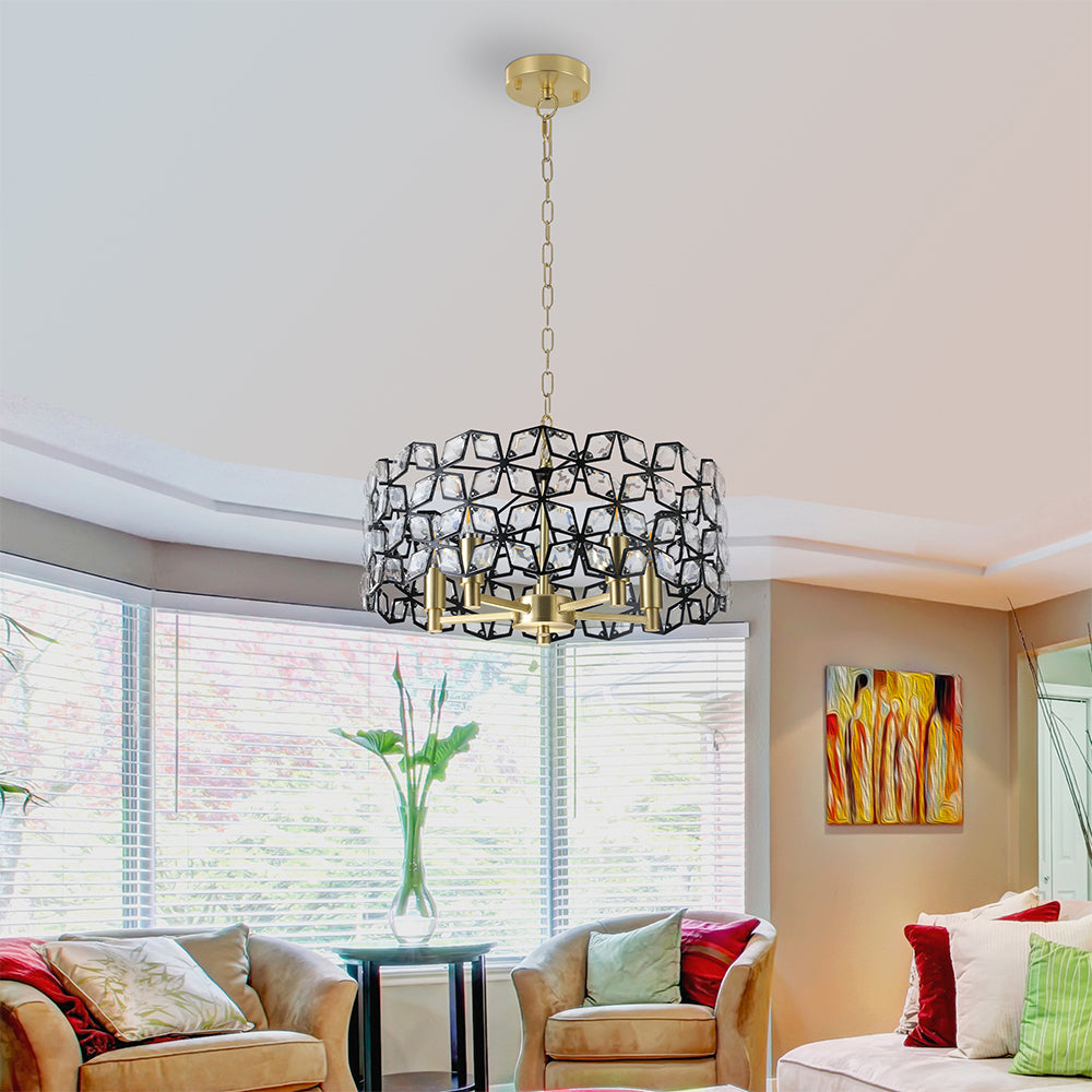 Luxury Round Crystal Chandelier for Living Room_8