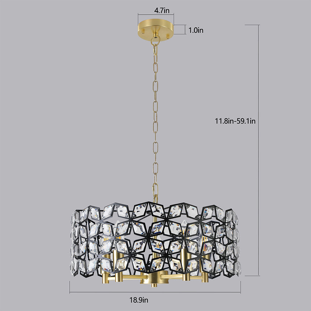 Luxury Round Crystal Chandelier for Living Room_11