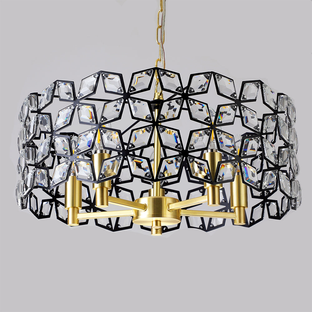 Luxury Round Crystal Chandelier for Living Room_5