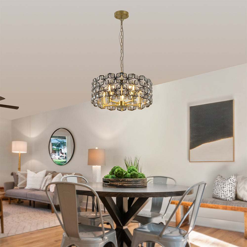 Luxury Round Crystal Chandelier for Living Room_3
