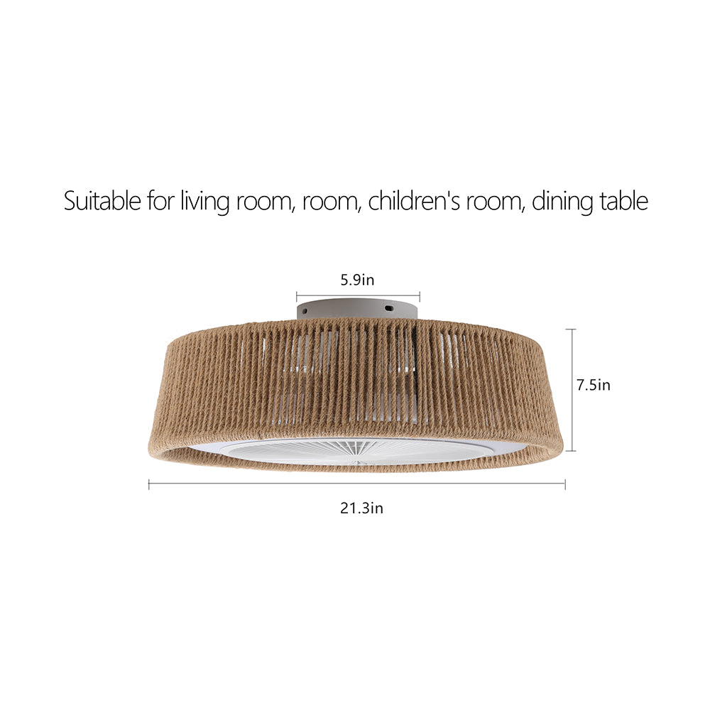 Bohemian LED Ceiling Fan Light - Dimmable with Remote_7